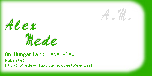 alex mede business card